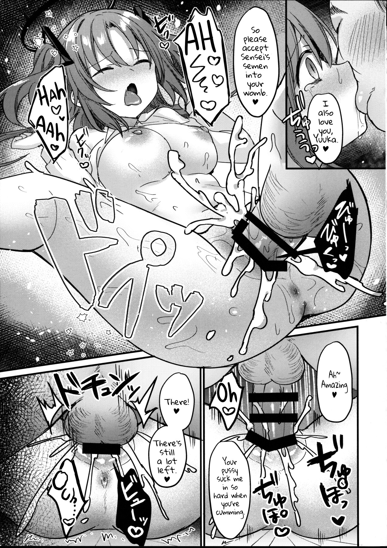 Hentai Manga Comic-A book about a teacher who is so fat and creepy that he destroyed Kivotos, and who rapes Yuuka from another world with NTR-Read-24